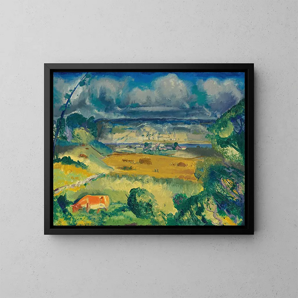 Nuvole e prateria - George Wesley Bellows — quadro incorniciato alla parete