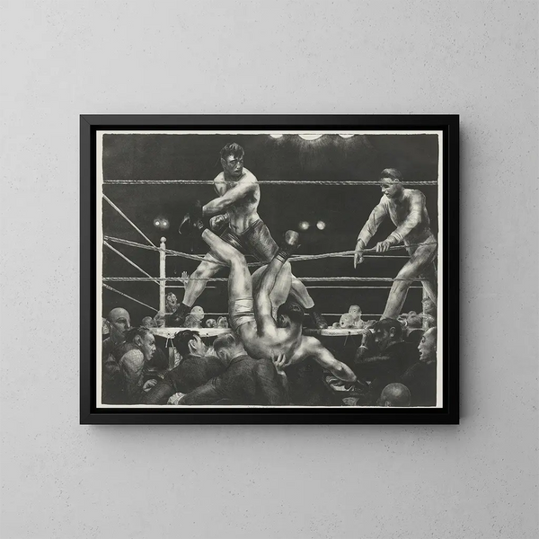 Dempsey et Firpo - George Wesley Bellows — quadro incorniciato alla parete