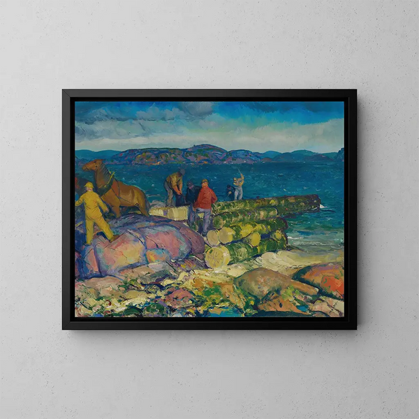 Costruttori di banchine - George Wesley Bellows — quadro incorniciato alla parete