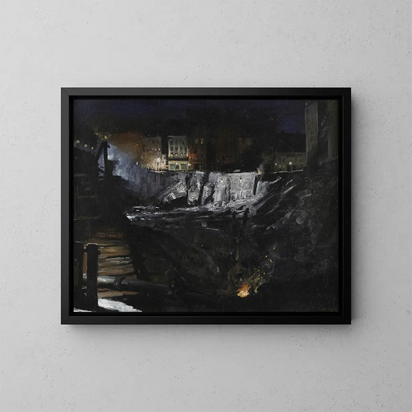 Scavo notturno - George Wesley Bellows — quadro incorniciato alla parete