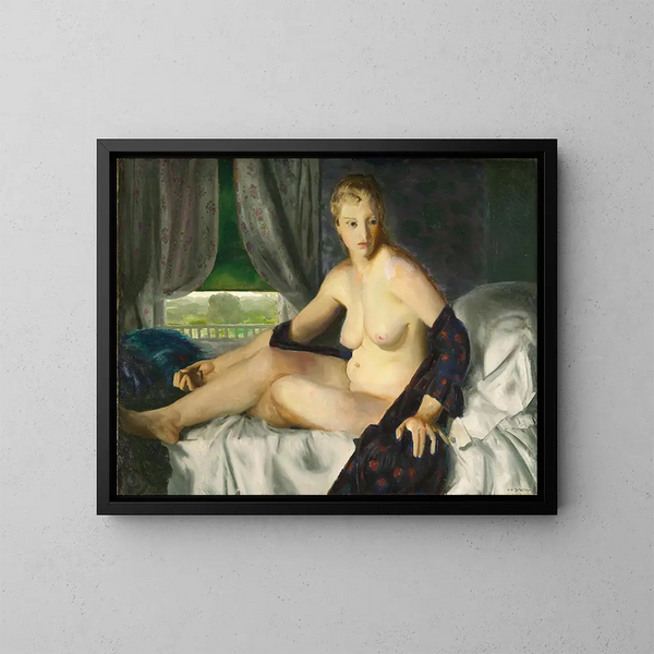 Nu con ventaglio - George Wesley Bellows — quadro incorniciato alla parete