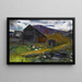 Vecchia stalla, valle ombreggiata - George Wesley Bellows — quadro incorniciato alla parete