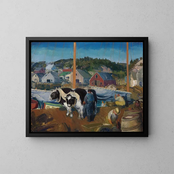 Quai des bœufs à Matinicus - George Wesley Bellows — quadro incorniciato alla parete