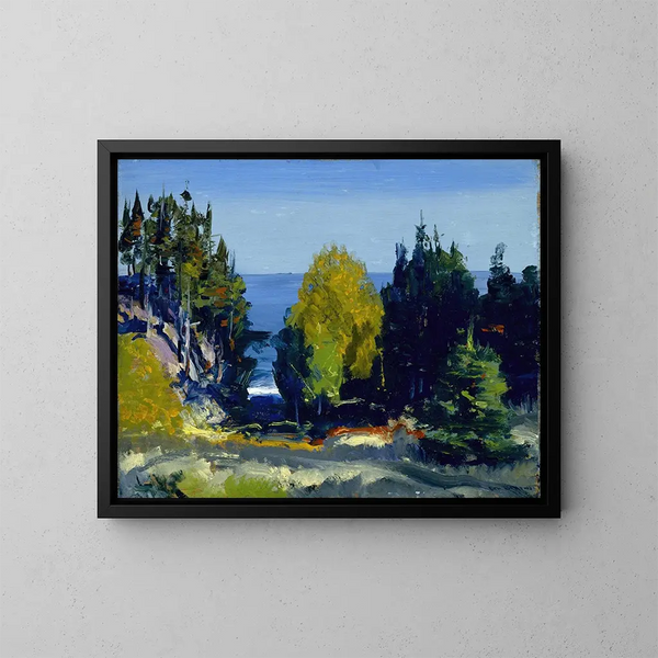Il boschetto di Monhegan - George Wesley Bellows — quadro incorniciato alla parete