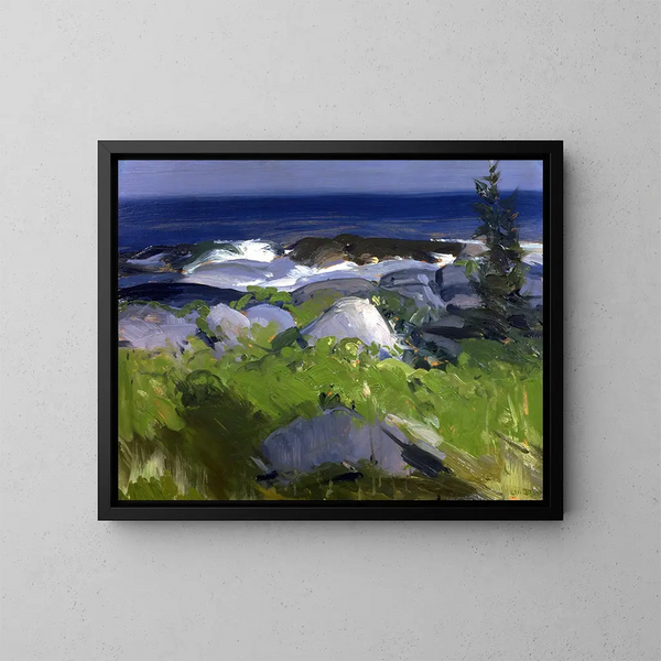 Rivage coperto di viti, isola Monhegan - George Wesley Bellows — quadro incorniciato alla parete