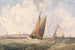 Bateaux de pêche dans une forte houle au large de la côte - George William Crawford Chambers — vista dell’opera