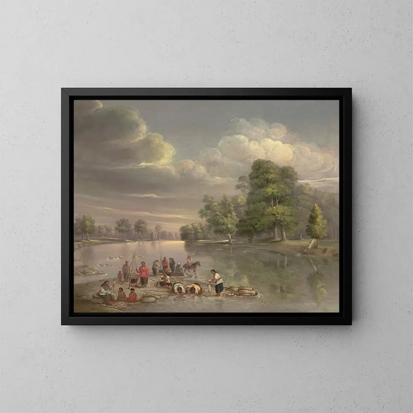 Scène sul Wabash - George Winter — quadro incorniciato alla parete