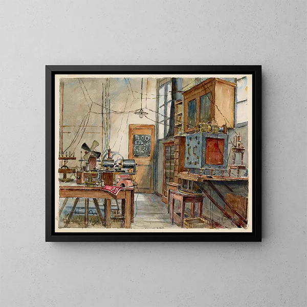 Laboratorio di fisica di Branly angolo via d'Assas e via Vaugirard - Georges-Henri Manesse — quadro incorniciato alla parete