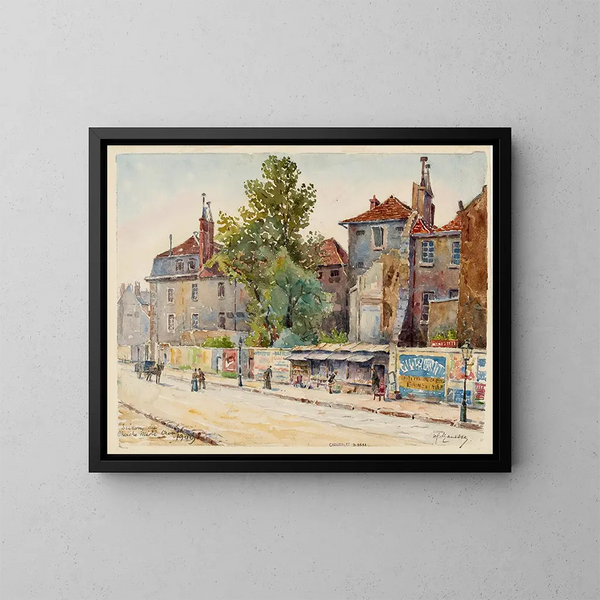 Prigione del Cherche-Midi, rue du Cherche-Midi all'angolo con il boulevard Raspail - Georges-Henri Manesse — quadro incorniciato alla parete