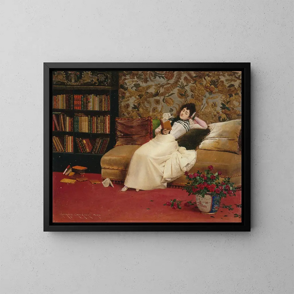 La Lettura - Georges Croegaert — quadro incorniciato alla parete