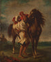Arabo sellando il suo cavallo - Georges Dété — vista dell’opera
