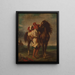 Arabo sellando il suo cavallo - Georges Dété — quadro incorniciato alla parete