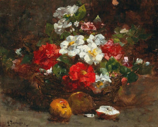 Georges Jeannin - A basket full of flowers.webp
