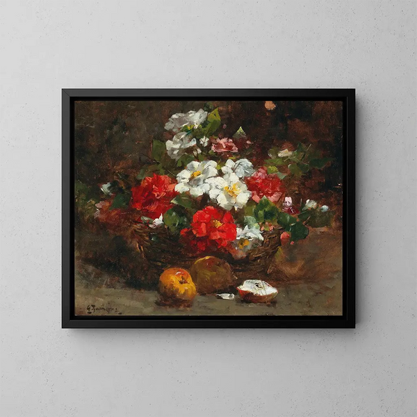 Un panier plein de fleurs - Georges Jeannin — quadro incorniciato alla parete