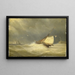 Mare agitato con vele - Georges Johannes Hoffmann — quadro incorniciato alla parete