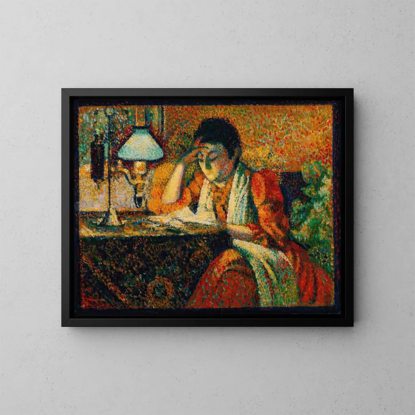 La Liseuse - Georges Lemmen — quadro incorniciato alla parete