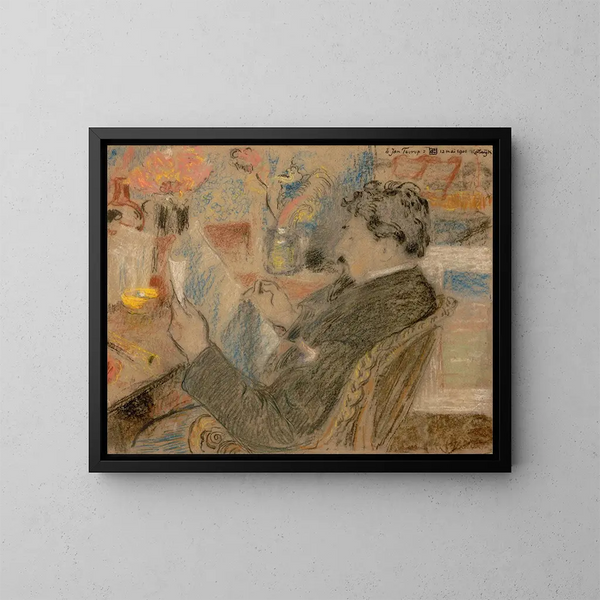 Ritratto di Jan Toorop - Georges Lemmen — quadro incorniciato alla parete