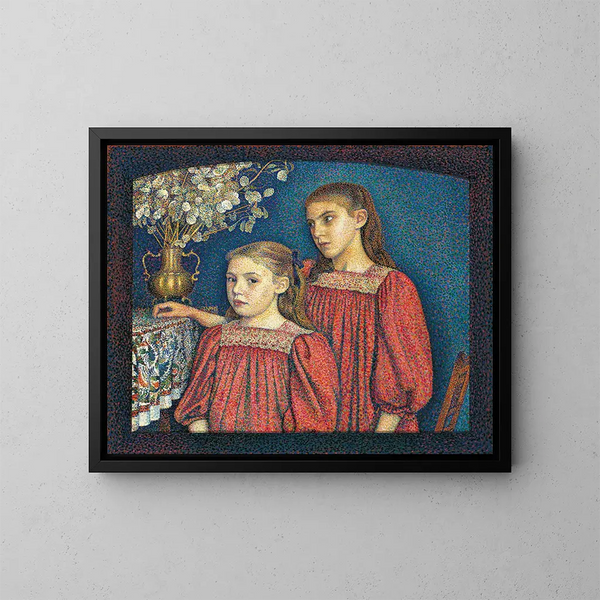 Le Due Sorelle o Le Sorelle Serruys - Georges Lemmen — quadro incorniciato alla parete