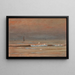 Navi che navigano verso la riva al tramonto - Georges Ricard-Cordingley — quadro incorniciato alla parete
