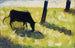 Mucca nera in un prato - Georges Seurat — vista dell’opera
