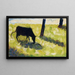 Mucca nera in un prato - Georges Seurat — quadro incorniciato alla parete