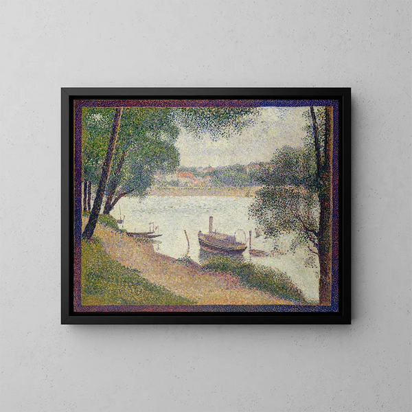 Tempo grigio a La Grande Jatte - Georges Seurat — quadro incorniciato alla parete