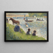 Studio di cavalli e barche per Bagnanti ad Asnières - Georges Seurat — quadro incorniciato alla parete