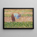 Uomo con una Zappa - Georges Seurat — quadro incorniciato alla parete