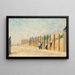 Operai che conficcano pali - Georges Seurat — quadro incorniciato alla parete