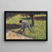 contadino con una zappa - Georges Seurat — quadro incorniciato alla parete