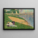 La Seine avec Vêtements sur la Rive, Studio per Bagnanti ad Asnières - Georges Seurat — quadro incorniciato alla parete