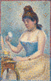 Giovane donna che si truccava - Georges Seurat — vista dell’opera