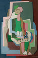 Giovane ragazza seduta Ritratto della figlia dell'artista - Georges Valmier — vista dell’opera