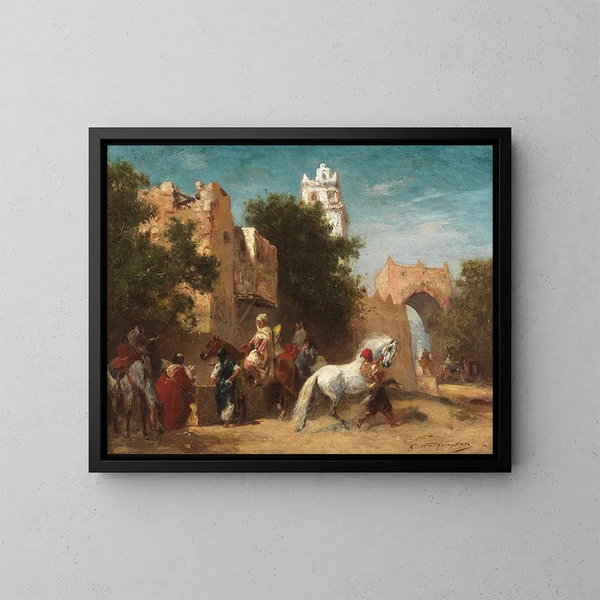 Un arrêt aux murs de la ville - Georges Washington — quadro incorniciato alla parete