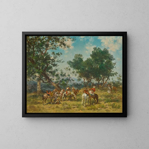 I cavalieri smontano il campo - Georges Washington — quadro incorniciato alla parete
