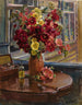 Nature morte alle rose trémières - Georgy Konstantinovich Savitsky — vista dell’opera