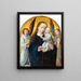 Vergine con Bambino tra angeli musicanti - Gerard David — quadro incorniciato alla parete