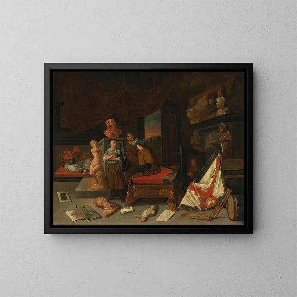 Un scultore nel suo atelier - Gerard Thomas — quadro incorniciato alla parete