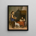 ufficiale che scrive una lettera a un trombettista - Gerard ter Borch — quadro incorniciato alla parete
