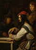 Tre uomini in una taverna, uno di loro che prende del tabacco - Gerard ter Borch — vista dell’opera