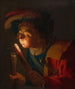 Un ragazzo che soffia su un tizzone - Gerard van Honthorst — vista dell’opera