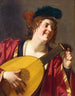 Una donna che accorda un liuto - Gerard van Honthorst — vista dell’opera