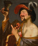 Un gioioso violinista che tiene un boccale - Gerard van Honthorst — vista dell’opera