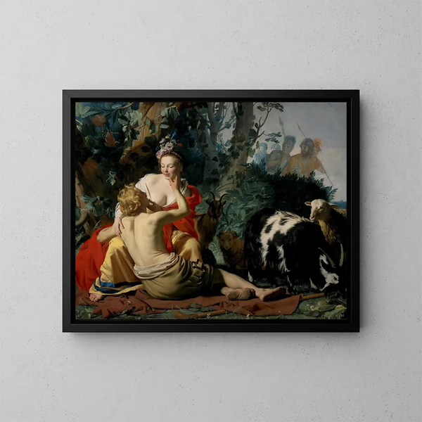 Granida e Daifilo - Gerard van Honthorst — quadro incorniciato alla parete