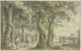 Paesaggio con alberi, staccionata e figure - Gerard van Rossum — vista dell’opera