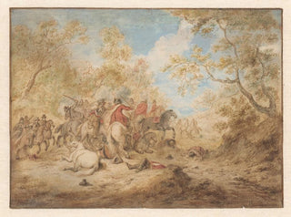 Gerardus Josephus Xavery - Landschap met vechtende ruiters.webp