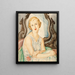Dama davanti a uno specchio - Gerda Wegener — quadro incorniciato alla parete