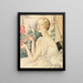 Donna in abito bianco seduta sul davanzale della finestra - Gerda Wegener — quadro incorniciato alla parete