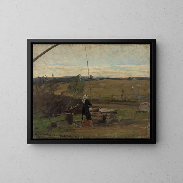 Al pozzo - Gerhard Munthe — quadro incorniciato alla parete