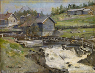 Gerhard Munthe - Waterfall at Stange in Hedmark.webp
